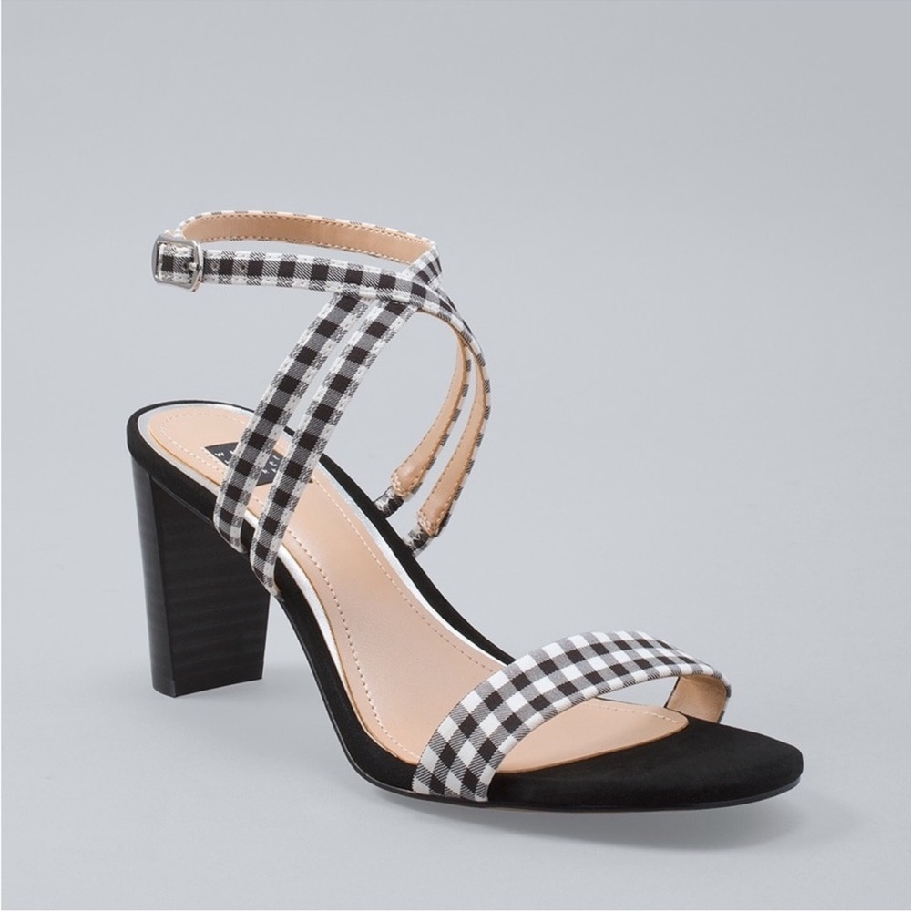 White House Black Market Checkered Heels